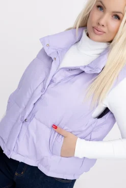 Damskie Liliowa Kamizelka ocieplana ALERVI