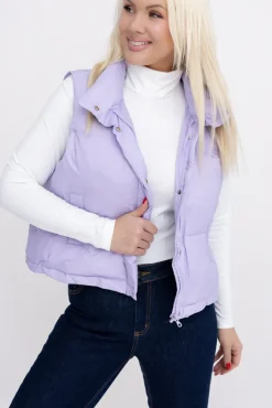 Damskie Liliowa Kamizelka ocieplana ALERVI