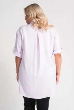 Damskie Włoski Liliowa Koszula SIRIN