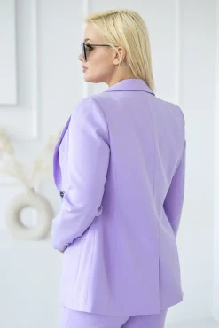 Damskie Polski Liliowa Marynarka jednorzędowa TENZI