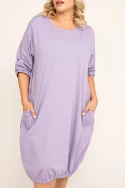 Polski Liliowa Sukienka BALIN