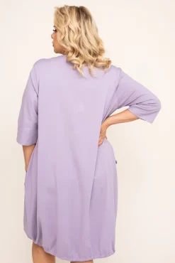 Polski Liliowa Sukienka BALIN