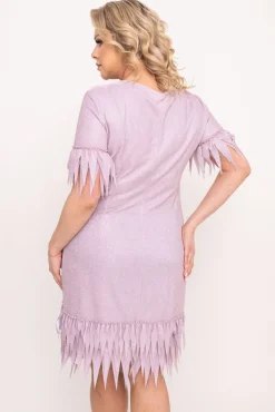 Polski Lilioworóżowa Sukienka błyszcząca INFLUENCER