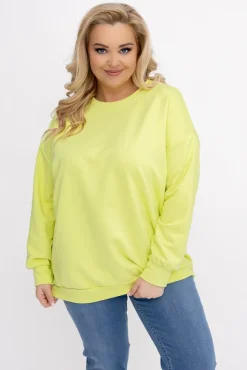 Damskie Włoski Limonkowa Bluza LINDI