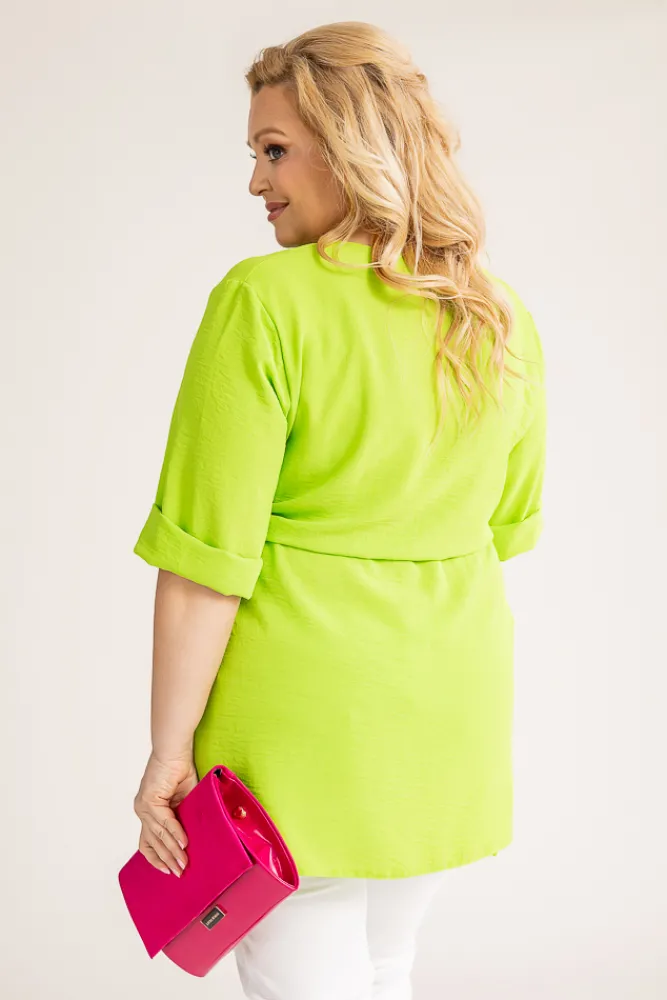 Damskie Polski Limonkowa Tunika asymetryczna CLARIN