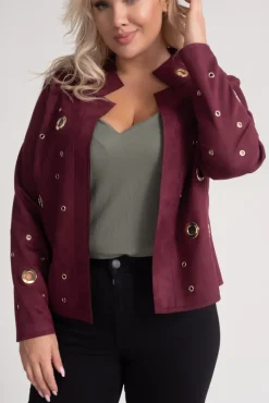 Damskie Polski Śliwkowa Marynarka MILIS