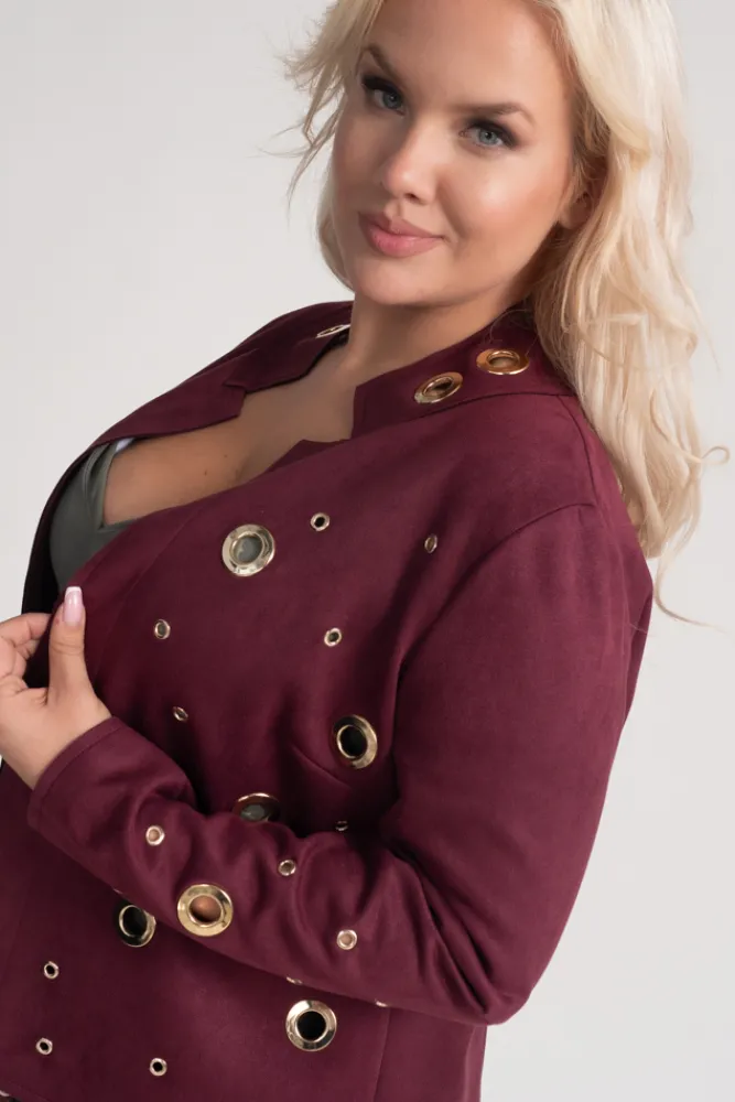 Damskie Polski Śliwkowa Marynarka MILIS