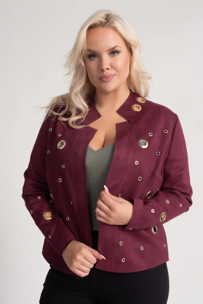 Damskie Polski Śliwkowa Marynarka MILIS