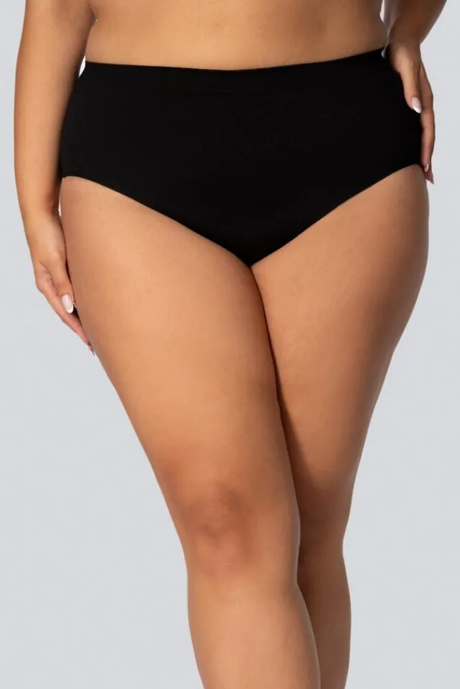 Polski Majtki wyszczuplające MID-WAISTED SMOOTHWEAR ONYX