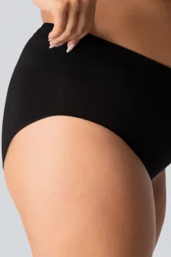 Polski Majtki wyszczuplające MID-WAISTED SMOOTHWEAR ONYX