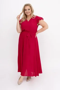 Polski Malinowa Sukienka BLANCY