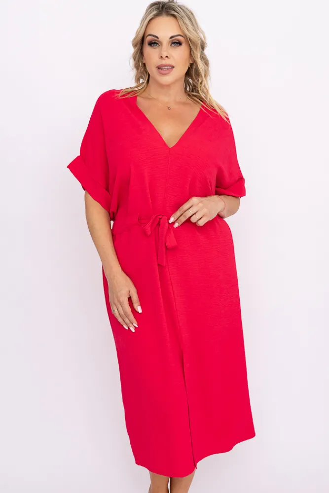 Polski Malinowa Sukienka MICHIGAN