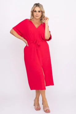 Polski Malinowa Sukienka MICHIGAN