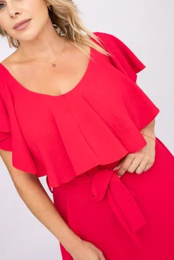 Polski Malinowa Sukienka MISSOURI