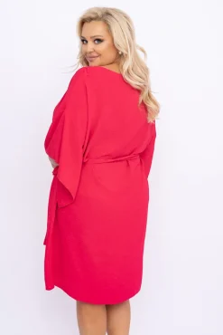 Damskie Polski Malinowa Tunika kimono LUNDIA