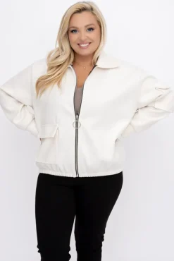 Damskie Włoski Śmietanowa Kurtka przejściowa DASTIO