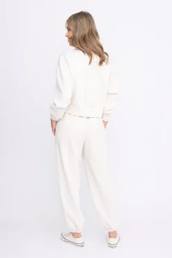 Damskie Włoski Śmietanowe Spodnie dresowe MELBIRA