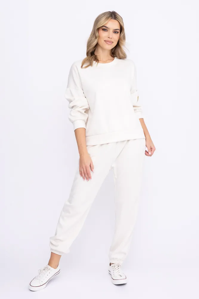 Damskie Włoski Śmietanowy Komplet dresowy REBECA