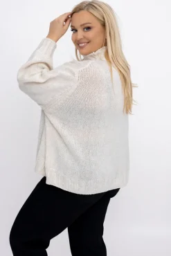 Damskie Włoski Śmietanowy Sweter ROMI