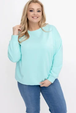 Damskie Włoski Miętowa Bluza LINDI