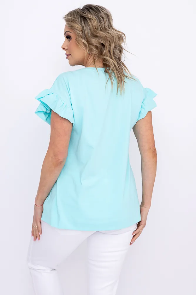 Damskie Polski Miętowa Bluzka BELLO