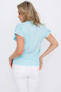 Damskie Polski Miętowa Bluzka ERLINA