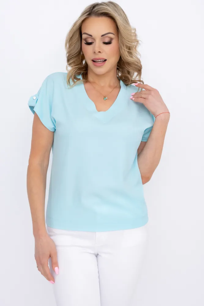 Damskie Polski Miętowa Bluzka ERLINA