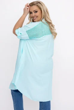 Damskie Włoski Miętowa Koszula BARIEN