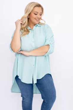 Damskie Włoski Miętowa Koszula TERIEN