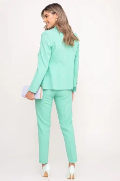 Damskie Polski Miętowa Marynarka dwurzędowa TEMIDA