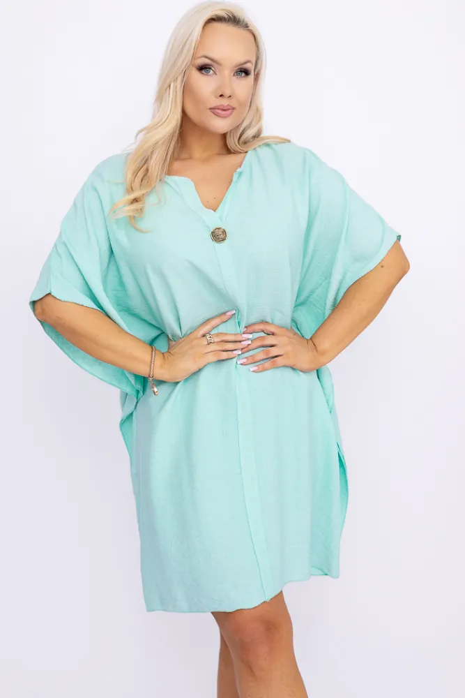 Włoski Miętowa Sukienka KIRMEN