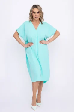 Włoski Miętowa Sukienka NASTI