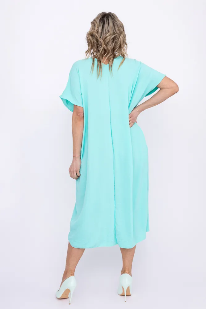 Włoski Miętowa Sukienka NASTI