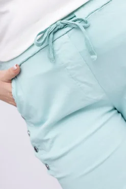 Damskie Włoski Miętowe Spodnie SENDI