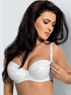 Gorsenia MK01 biustonosz usztywniany na drutach biały ANA