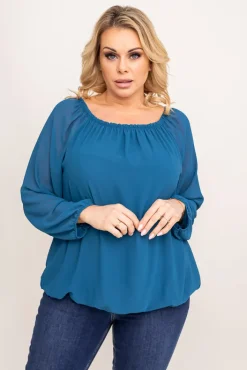 Damskie Włoski Morska Bluzka szyfonowa HILL