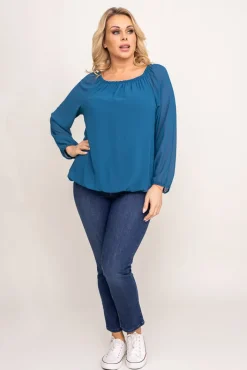 Damskie Włoski Morska Bluzka szyfonowa HILL