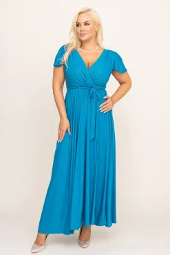 Polski Morska Sukienka brokatowa HESIO