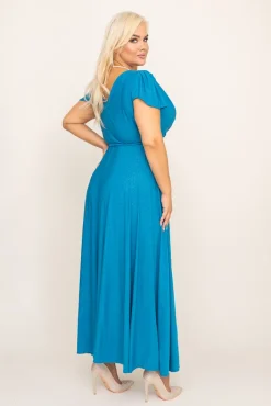 Polski Morska Sukienka brokatowa HESIO