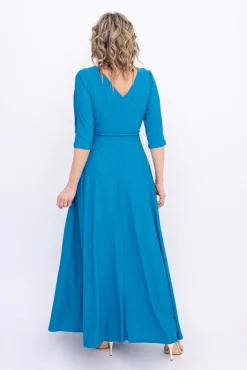 Polski Morska Sukienka brokatowa LESEMINA