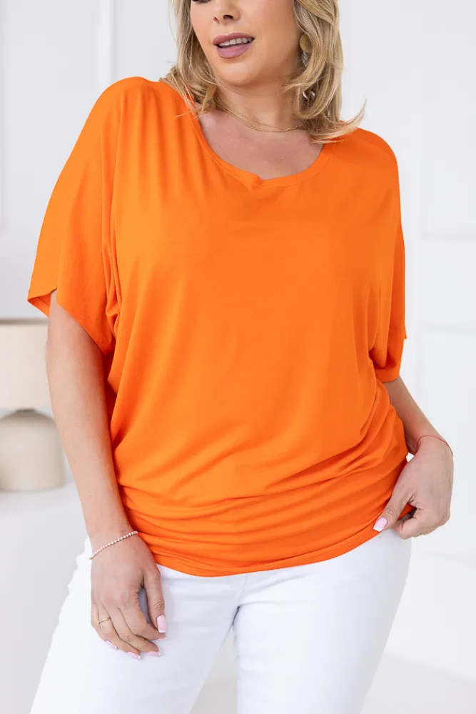 Damskie Polski Neonowo pomarańczowa Bluzka CILIO