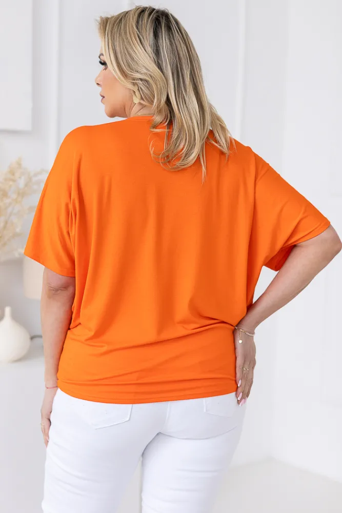 Damskie Polski Neonowo pomarańczowa Bluzka CILIO