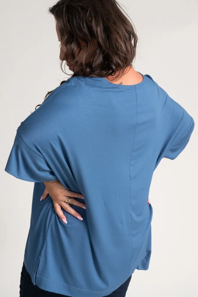 Damskie Polski Niebieska Bluzka VERTI