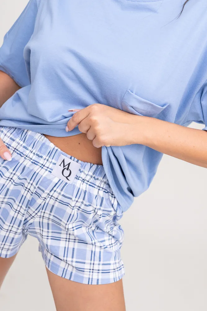 Polski Niebieska Piżama z szortami JOYIN