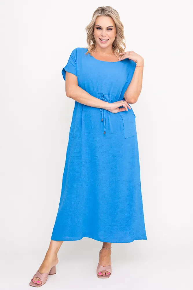 Polski Niebieska Sukienka PIRMENO