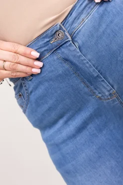 Damskie Niebieskie Spodnie jeansowe dzwony VAKIO