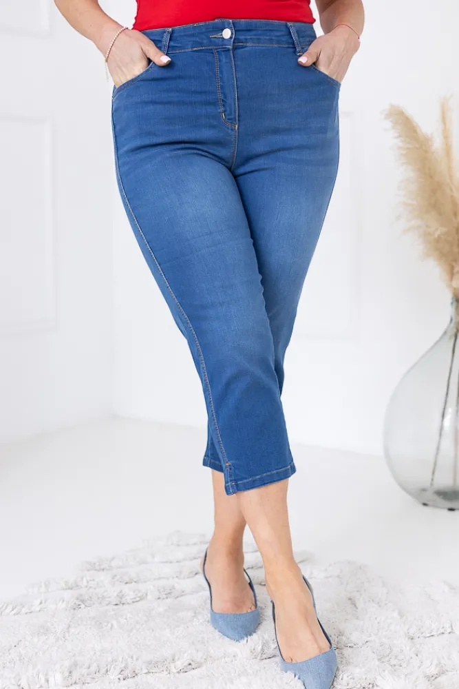 Damskie Polski e Spodnie jeansowe rybaczki RUBI