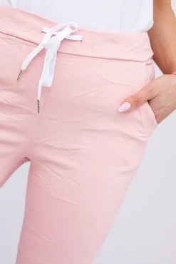 Damskie Włoski Pastelowo różowe Spodnie GIATTO