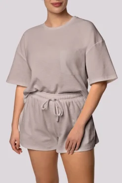 Polski Piżama z szortami COZY Brudny róż