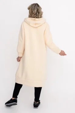 Damskie Włoski Piaskowa Bluza ocieplana VERMEN